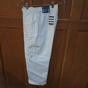 Lands' End Women's White Cotton Cropped Golf Pants Size 8 New With Tags